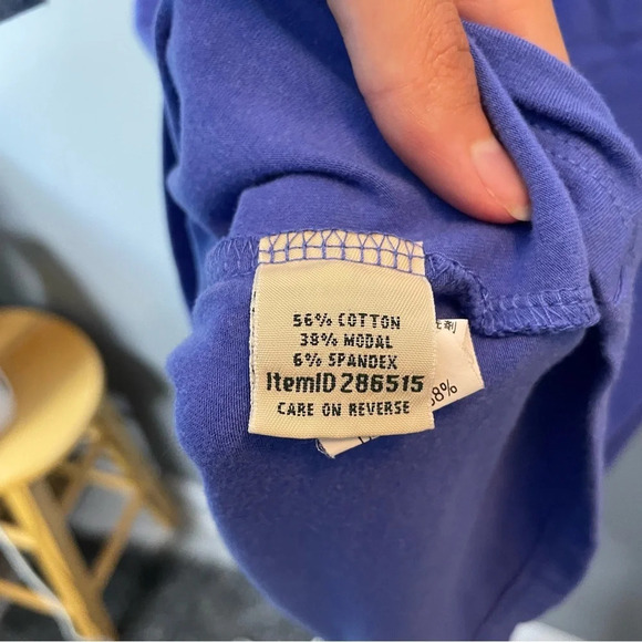 L.L. Bean blue stripe sleeveless tshirt dress size medium - Picture 8 of 9